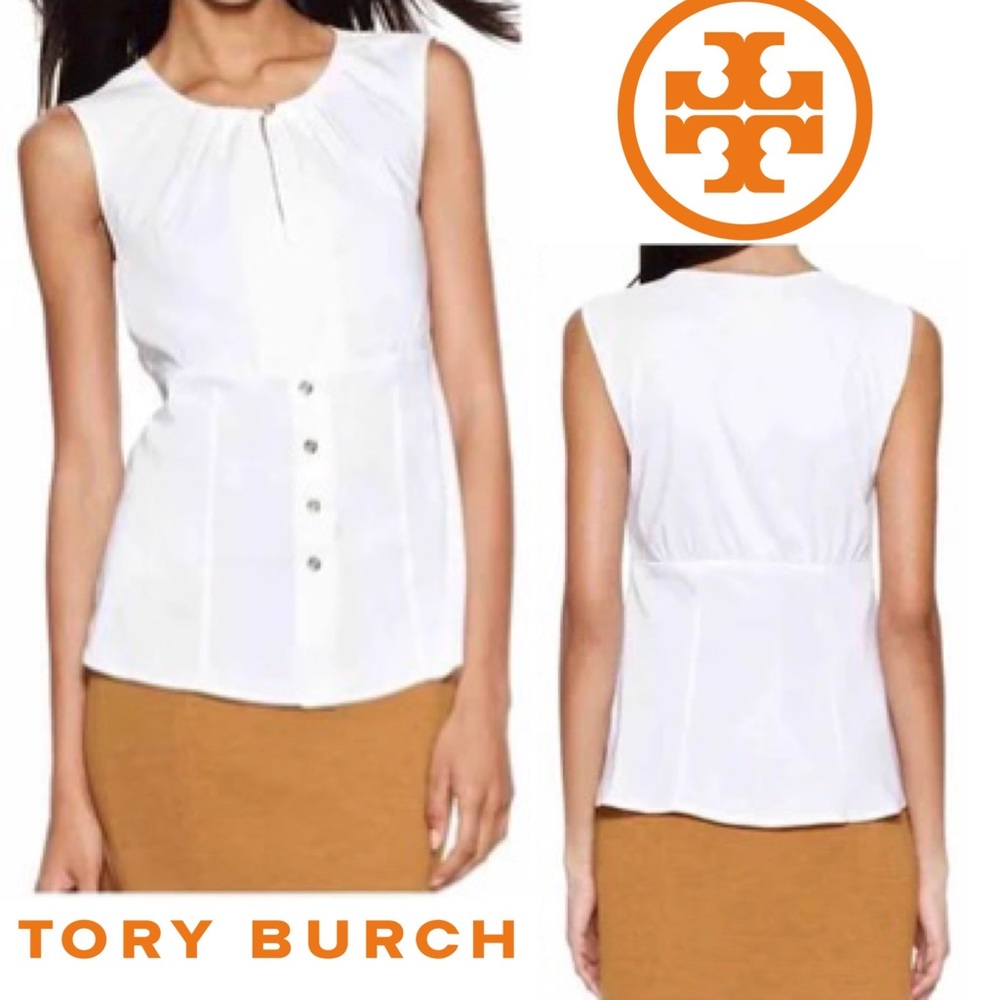 Tory Burch Scoop Neck Sleeveless Blouse SZ.2